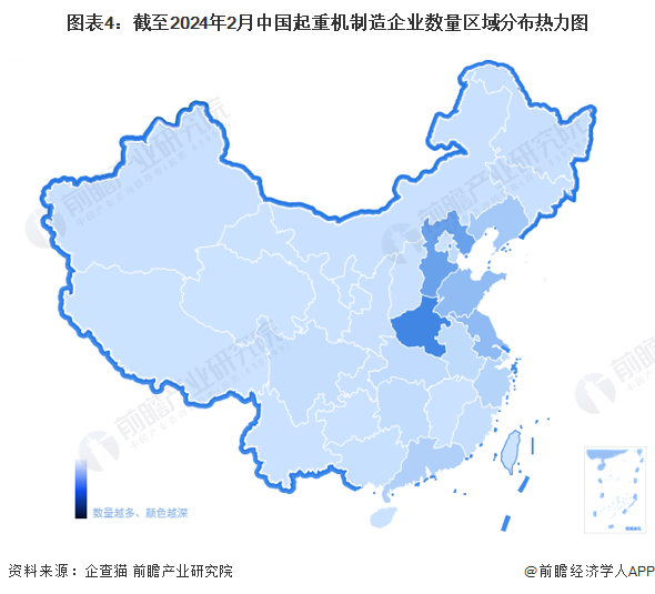 收藏!2024年中国起重机制造行业企业市场现状及竞争格局分析 目前企业数量超过10000家(图4) 收藏!2024年中国起重机制造行业企业市场现状及竞争格局分析 目前企业数量超过10000家(图4)