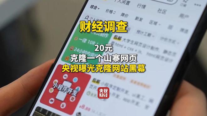 央视曝光“克隆网站”:最低20元即可克隆一个山寨网页(图1) 央视曝光“克隆网站”:最低20元即可克隆一个山寨网页(图1)