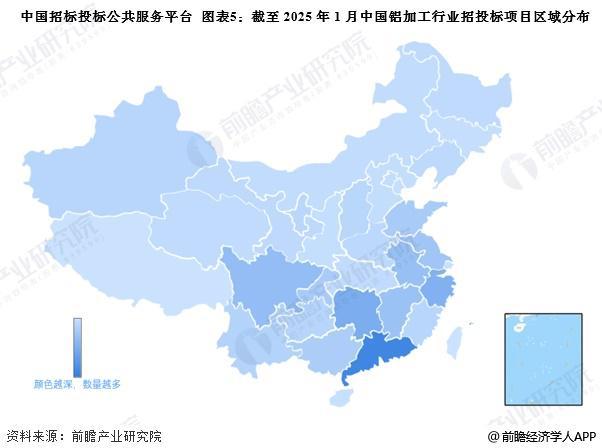 2025年中国铝加工行业招投标分析 沿海以及中西部地区招投标数量较多【组图】(图5) 2025年中国铝加工行业招投标分析 沿海以及中西部地区招投标数量较多【组图】(图5)
